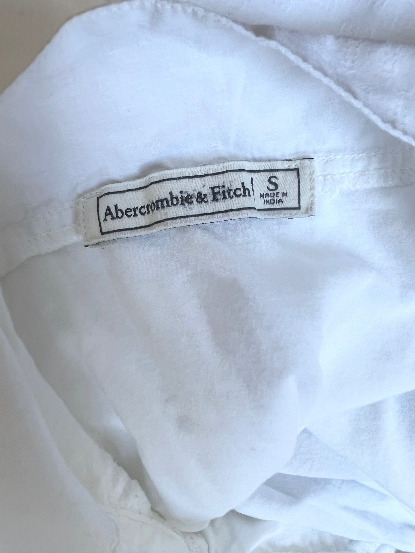 "Abercrombie and Fitch" linen white dress with pockets! - Size S