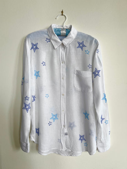 "Rails" linen stars long sleeves shirt - Size S