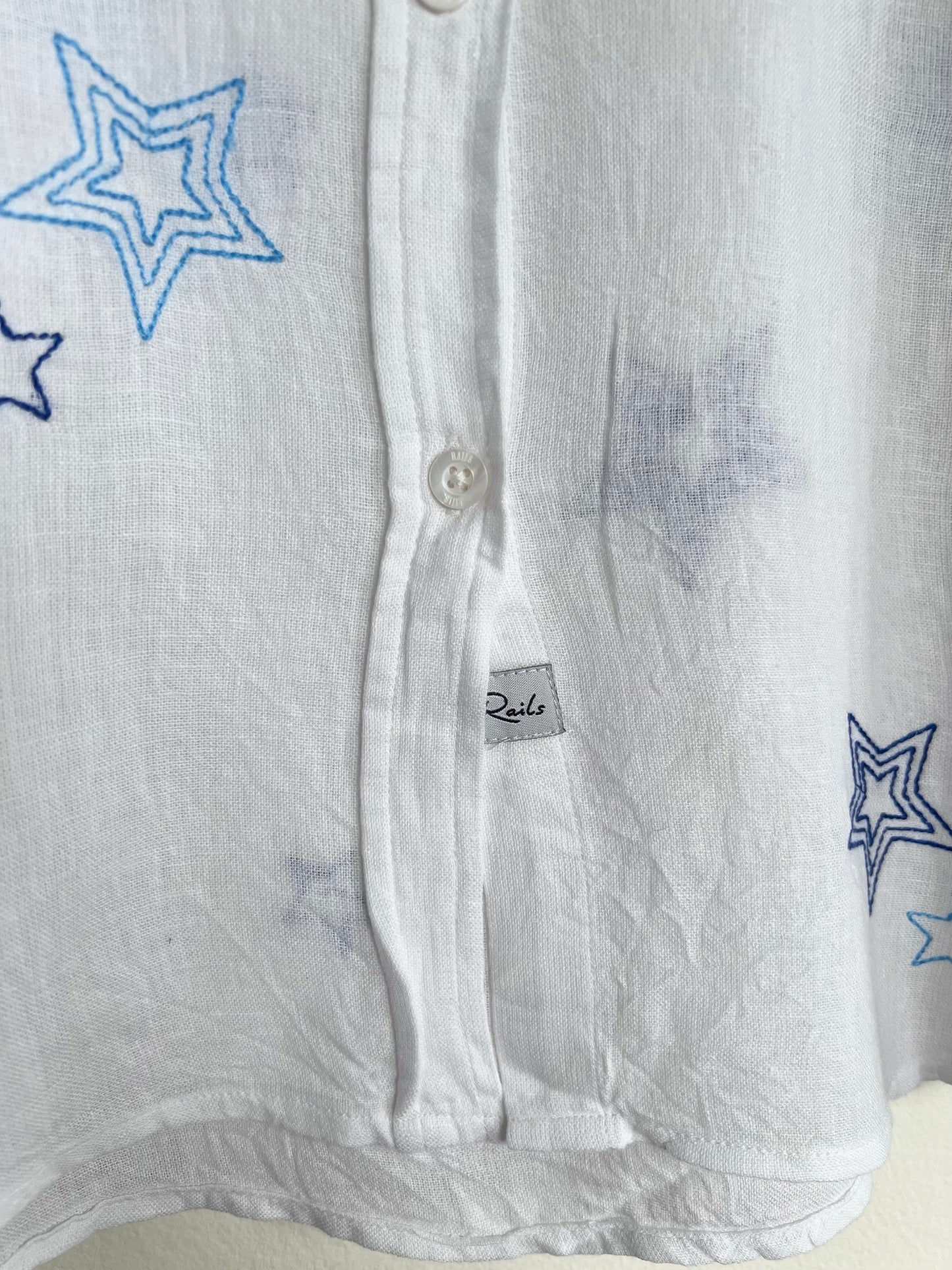"Rails" linen stars long sleeves shirt - Size S