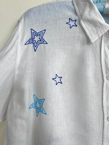 "Rails" linen stars long sleeves shirt - Size S