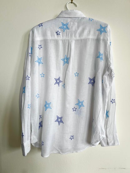 "Rails" linen stars long sleeves shirt - Size S