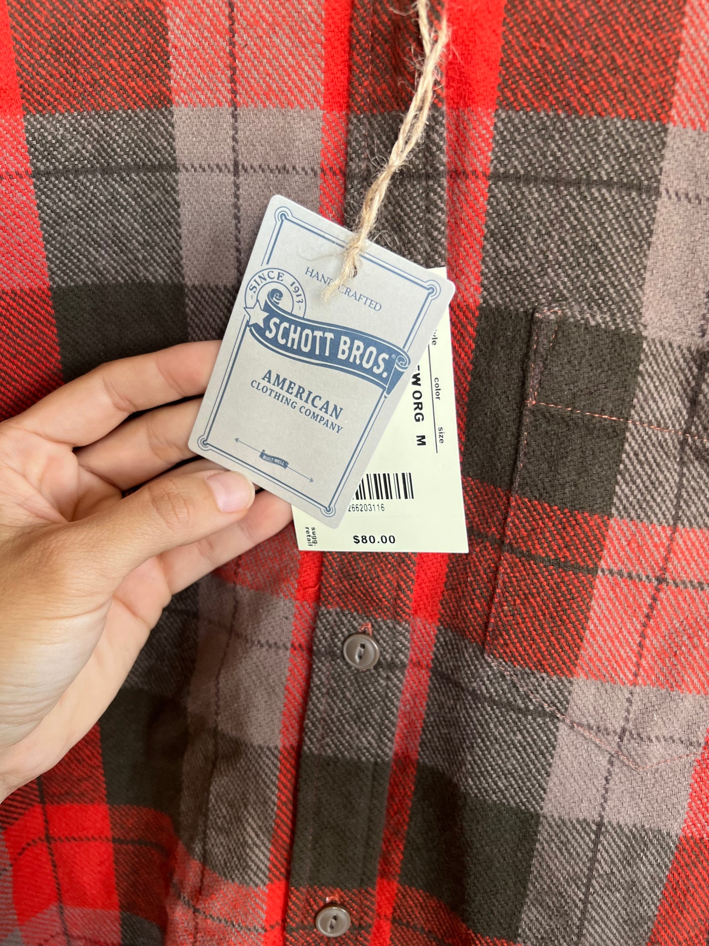 "Schott Bros" hand crafted / new with tag / Size M
