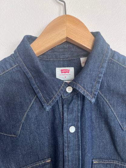 "Levi's" Blue Western Cowboy denim jean shirt / Size M
