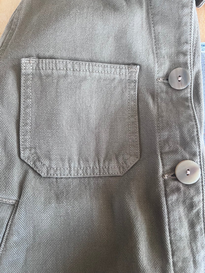 "Road to Nowhere" Olive Green Jean Jacket / Size M