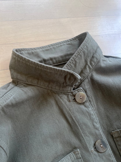"Road to Nowhere" Olive Green Jean Jacket / Size M