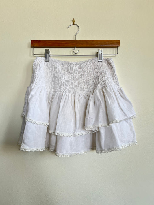 "Lost in lunar" ruffle mini skirt / Size M (runs small)