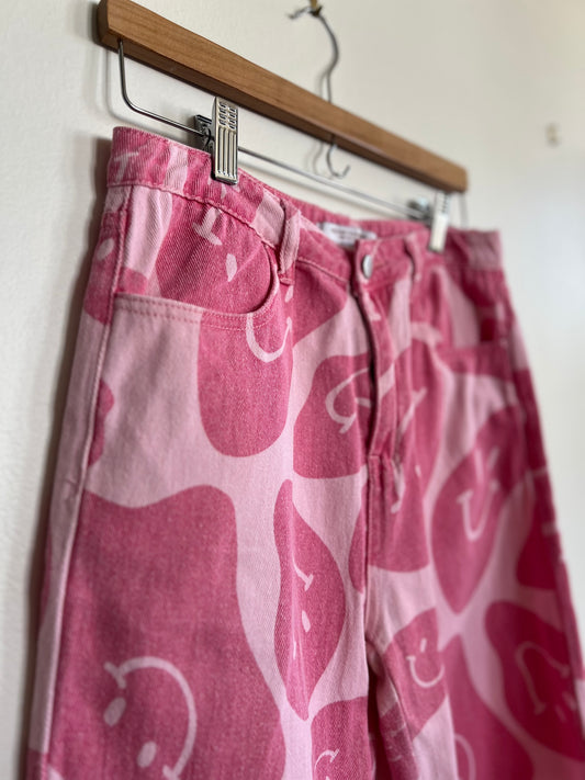 "Nectar x clothing" smiley face pink pants - Size M