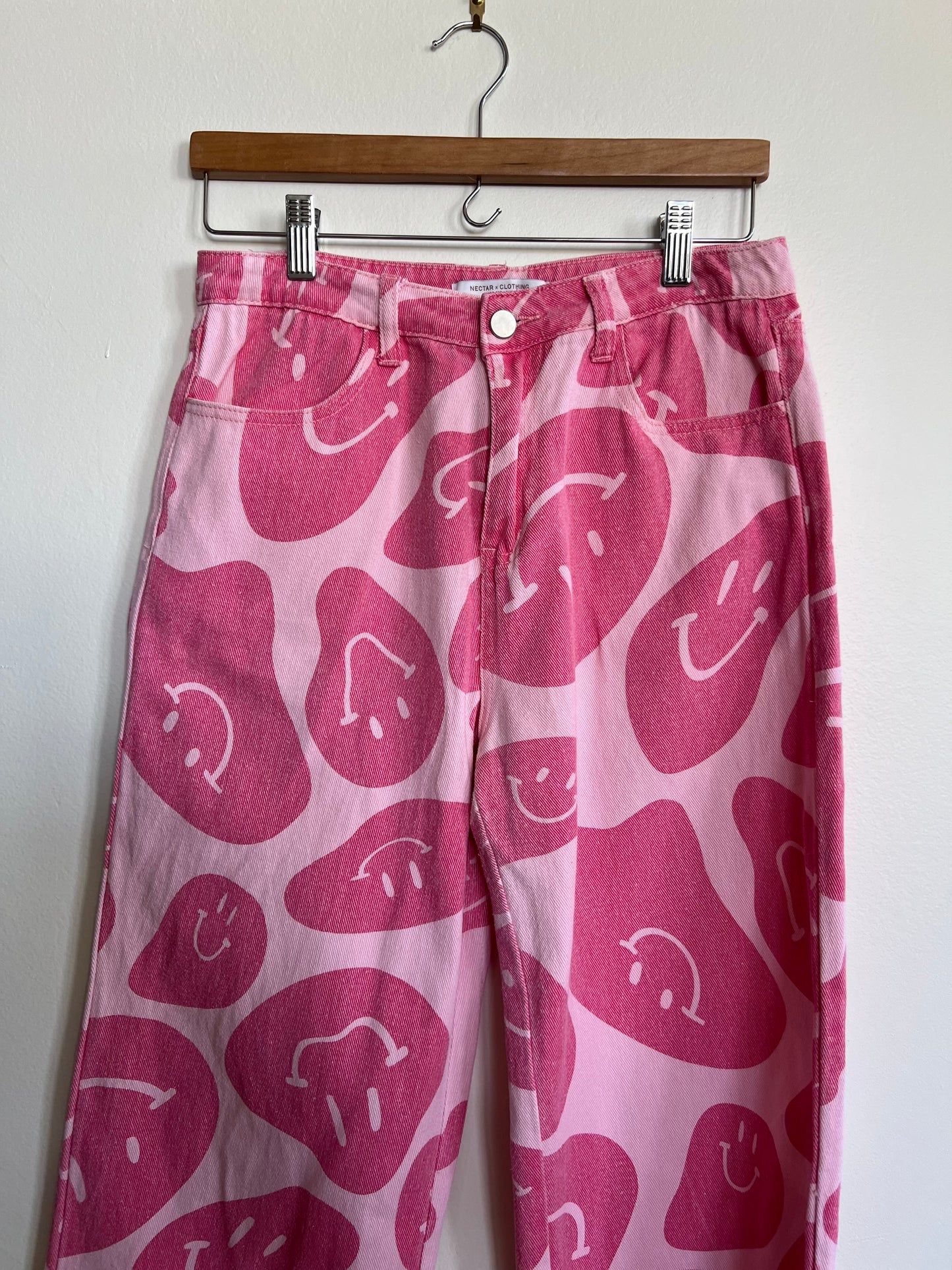 "Nectar x clothing" smiley face pink pants - Size M