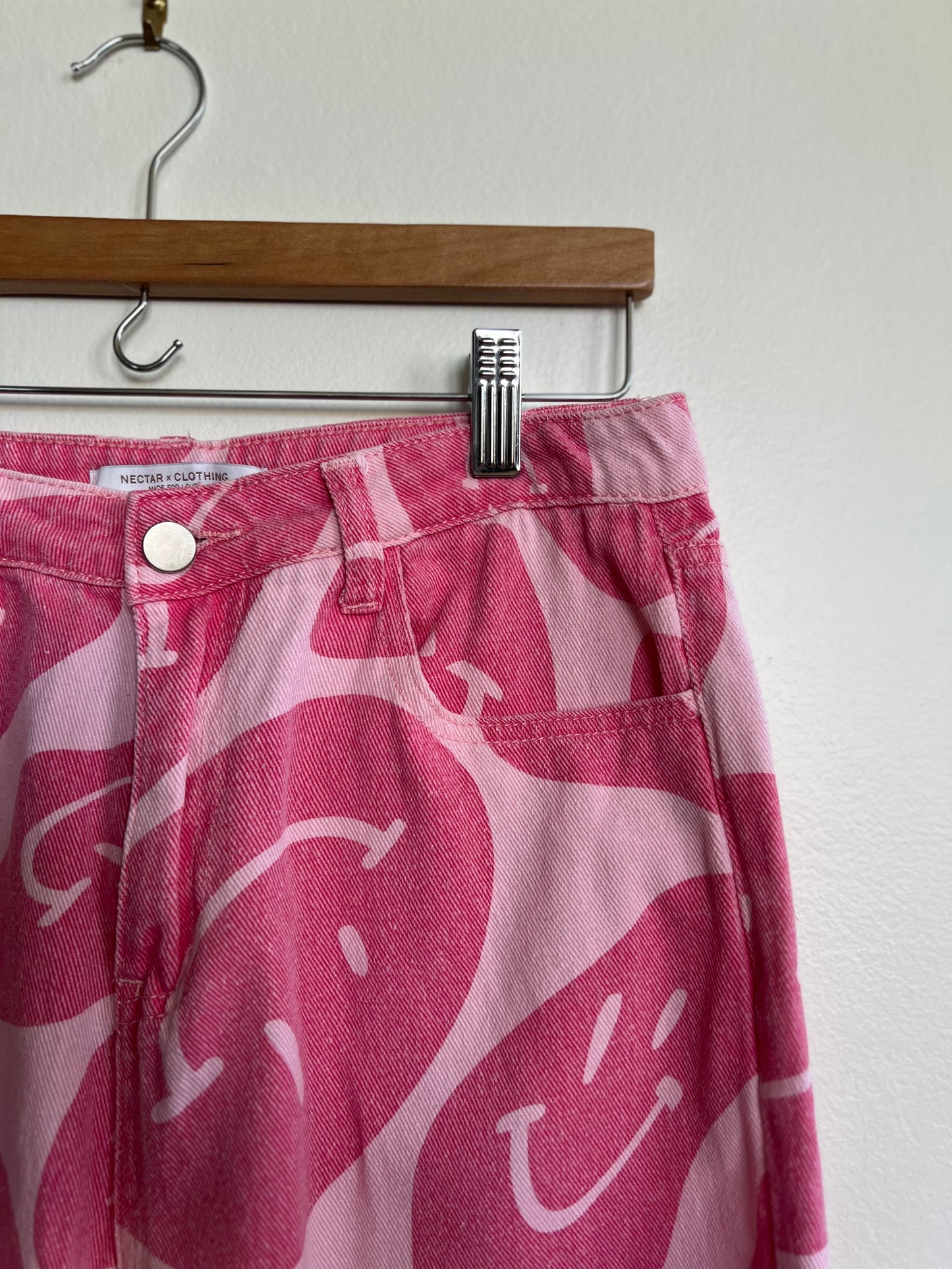 "Nectar x clothing" smiley face pink pants - Size M