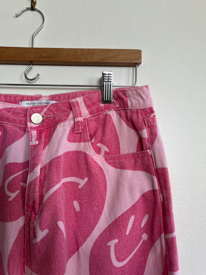 "Nectar x clothing" smiley face pink pants - Size M