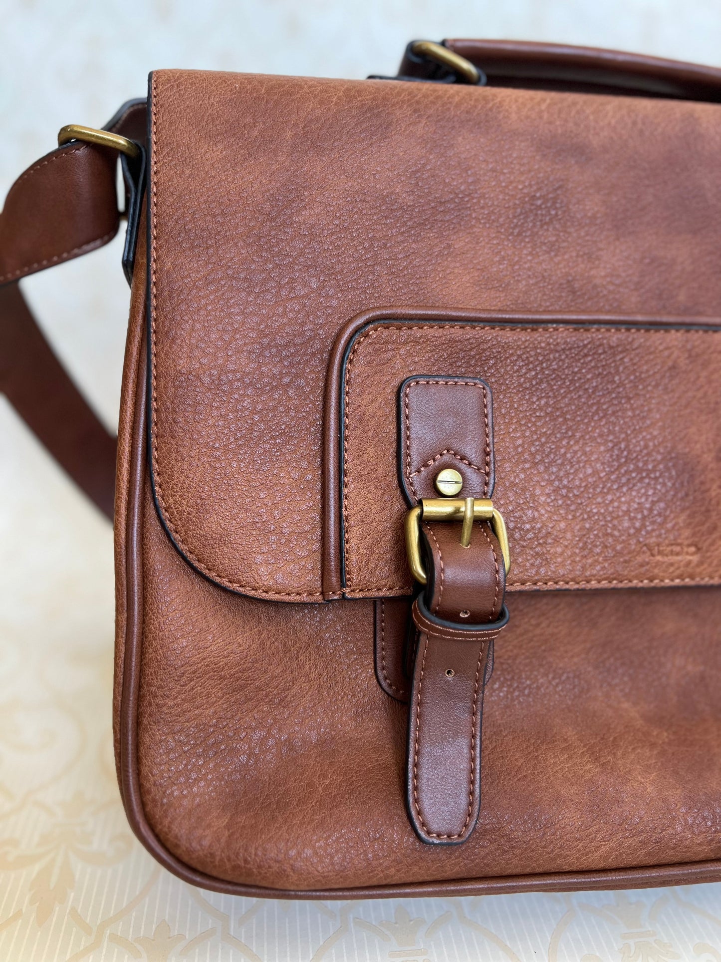 NEW "Aldo" brown leather computer/travel bag