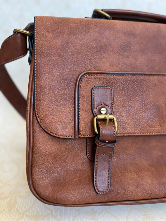 NEW "Aldo" brown leather computer/travel bag