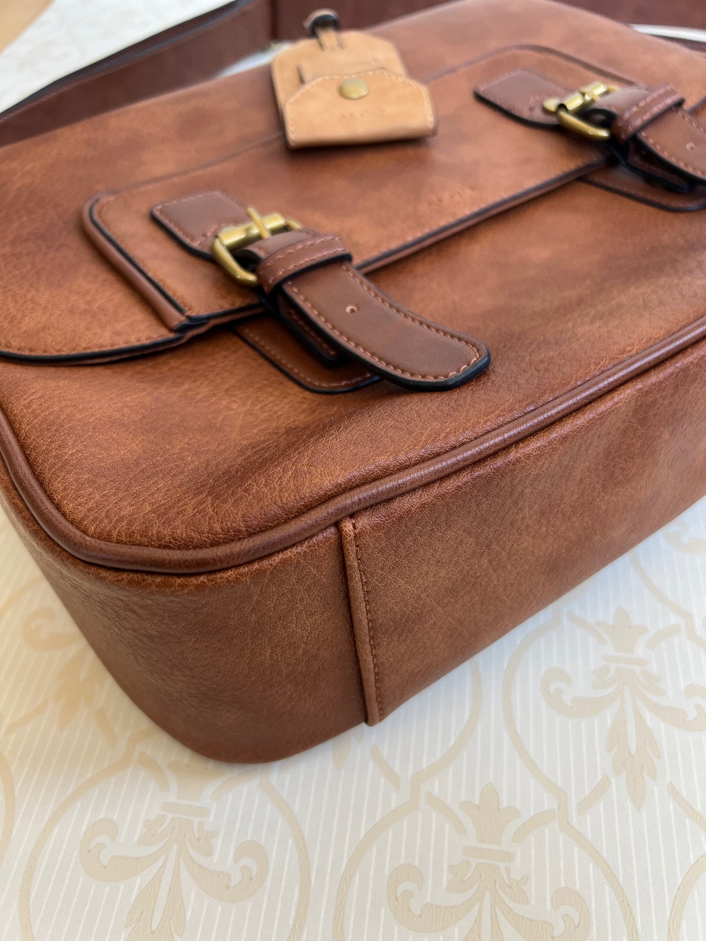 NEW "Aldo" brown leather computer/travel bag
