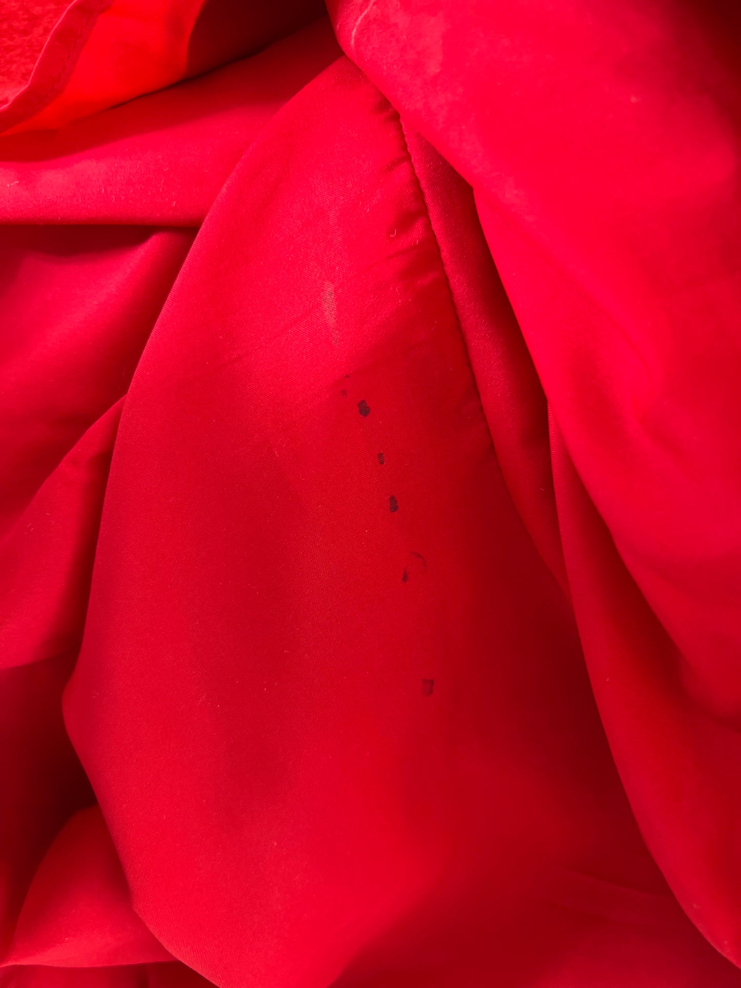 "Banana Republic" spaghetti straps wool red midi dress with pink trim / Size 0