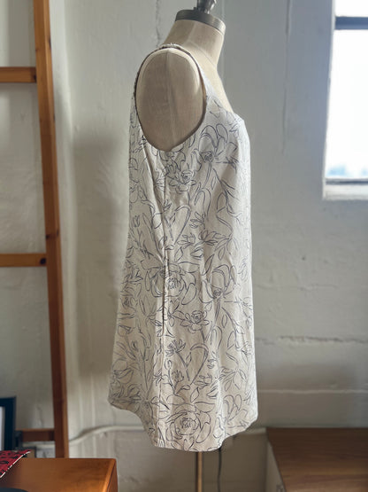 "A New Day" Linen & Cotton Mini Dress with Pockets / Size M