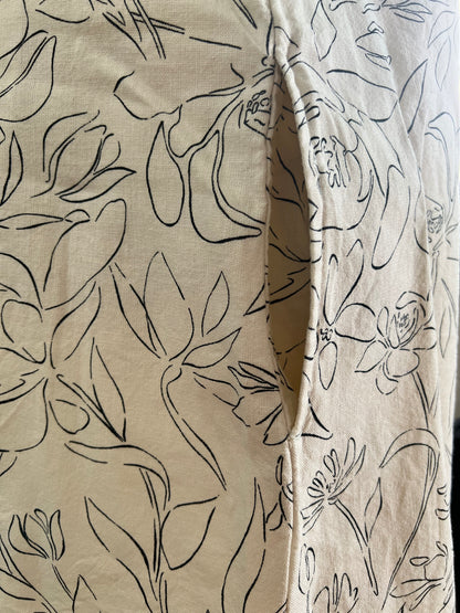 "A New Day" Linen & Cotton Mini Dress with Pockets / Size M