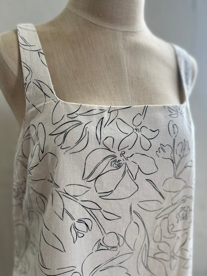 "A New Day" Linen & Cotton Mini Dress with Pockets / Size M
