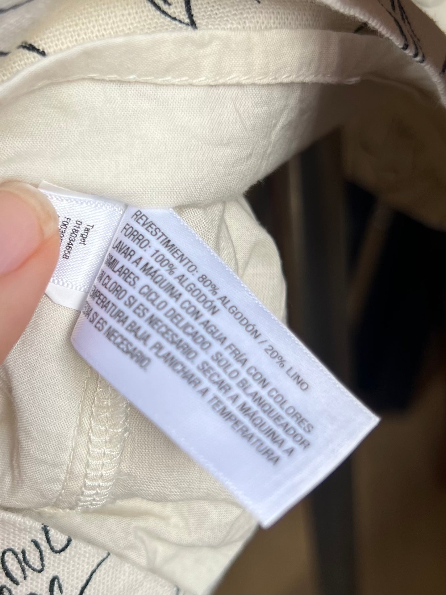 "A New Day" Linen & Cotton Mini Dress with Pockets / Size M