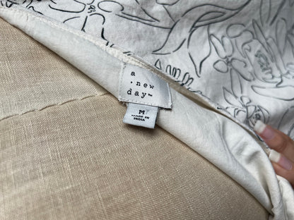 "A New Day" Linen & Cotton Mini Dress with Pockets / Size M