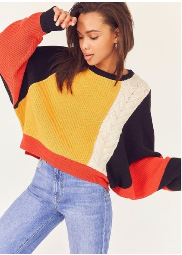 "Sincerely Jules" color-block knit sweater / Size M