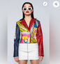 VINTAGE "Azalea Wang" Biker Jacket / Rock star jacket - Size: 3X