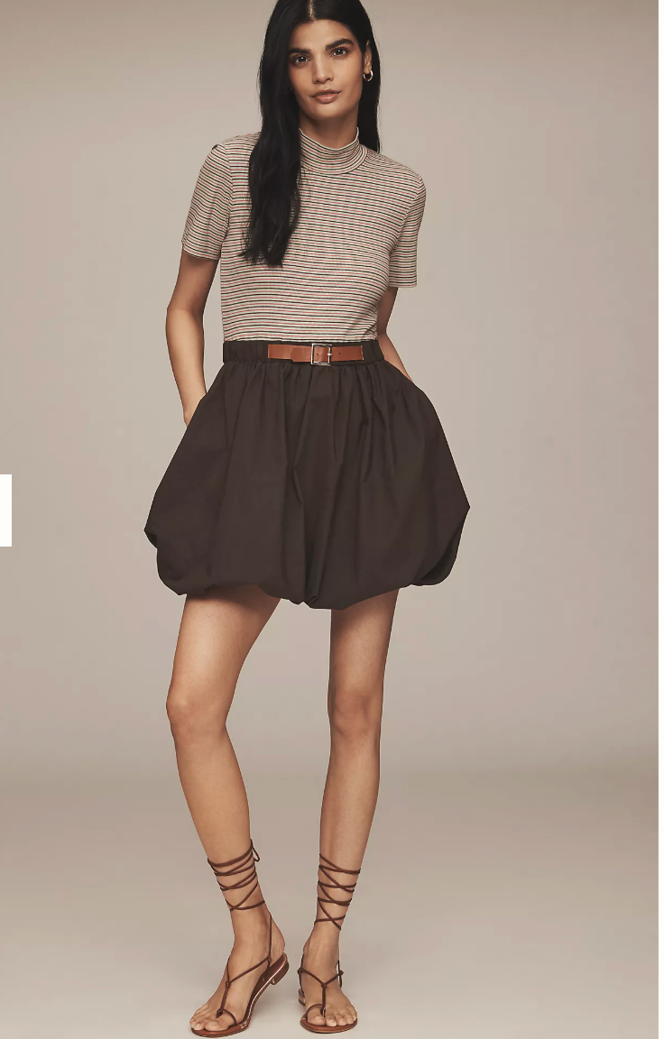 "Maeve" belted Bubble Mini Dress / Size S