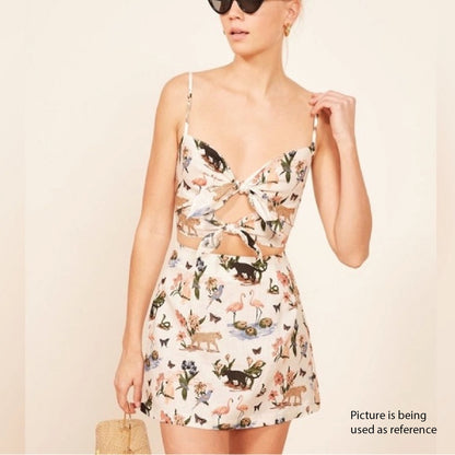 "Reformation" linen two-piece set, janeiro print - Size XS